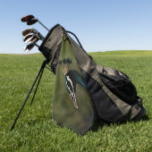 Profiel van pauw  golfhanddoek (Groen)