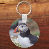 Profiel van Puffin op Skomer Island Sleutelhanger (Voorkant)