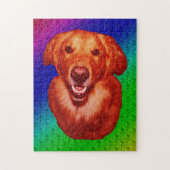 Profiel van Red Golden Retriever Legpuzzel (Verticaal)