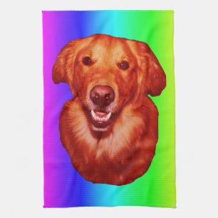 Profiel van Red Golden Retriever Theedoek