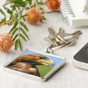 Profiel van Stunning Young Golden Eagle Raptor Sleutelhanger