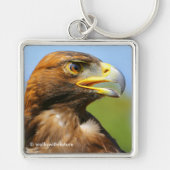 Profiel van Stunning Young Golden Eagle Raptor Sleutelhanger (Voorkant)