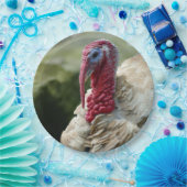 Profiel van Turkije: wit hoofd Foto Papieren Bordje (Feest)