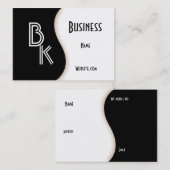 Profiel Visitekaartje Eenvoudig Zwart Wit (Voorkant / Achterkant)