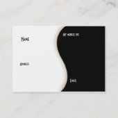 Profiel Visitekaartje Eenvoudig Zwart Wit (Achterkant)