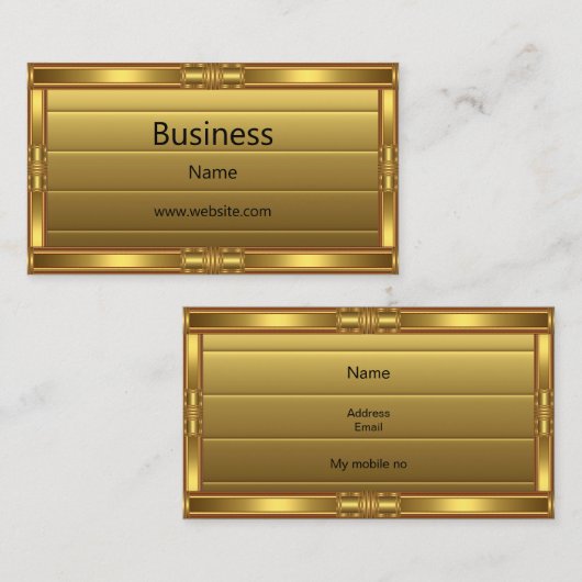 Profiel Visitekaartje Faux Gold op Gold lijst (Voorkant / Achterkant)