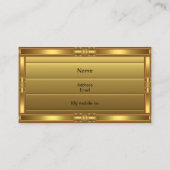 Profiel Visitekaartje Faux Gold op Gold lijst (Achterkant)