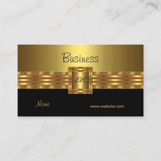Profiel Visitekaartje Goud op Goud Zwart (Voorkant)