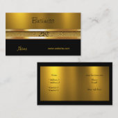 Profiel Visitekaartje Goud op Goud Zwart (Voorkant / Achterkant)