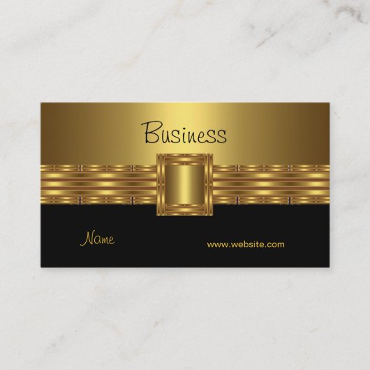 Profiel Visitekaartje Goud op Goud Zwart (Voorkant)
