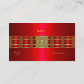 Profiel Visitekaartje Goud op rode Diamond Jewel (Achterkant)