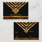 Profiel Visitekaartje Retro Zwart Gouden Streep (Voorkant / Achterkant)