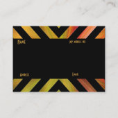 Profiel Visitekaartje Retro Zwart Kleurrijke Stree (Achterkant)