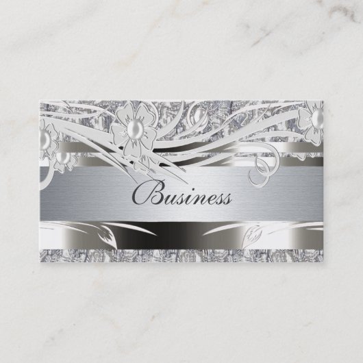 Profiel Visitekaartje Zilveren Bloemen Bruiloften (Voorkant)