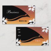 Profiel Visitekaartje Zwart Goud Wit Bloem (Voorkant / Achterkant)