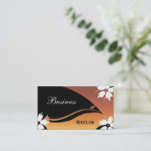 Profiel Visitekaartje Zwart Goud Wit Bloem (Staand voorkant)