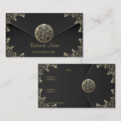 Profiel Zakelijk Sepia Black Velvet Look Visitekaartje (Voorkant / Achterkant)