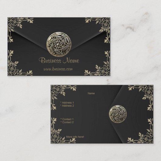 Profiel Zakelijk Sepia Black Velvet Look Visitekaartje (Voorkant / Achterkant)