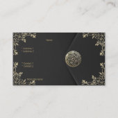 Profiel Zakelijk Sepia Black Velvet Look Visitekaartje (Achterkant)