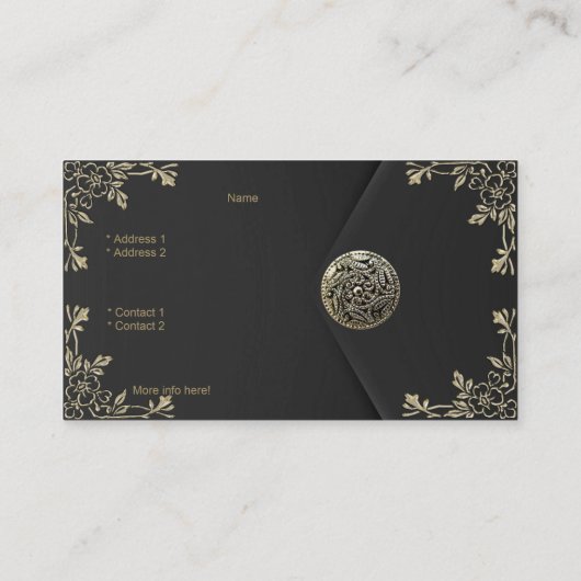 Profiel Zakelijk Sepia Black Velvet Look Visitekaartje (Achterkant)