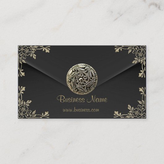 Profiel Zakelijk Sepia Black Velvet Look Visitekaartje (Voorkant)