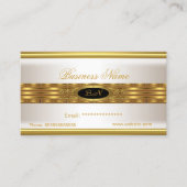 Profiel Zakelijke Crème Goud Monogram Zwart Visitekaartje (Voorkant)