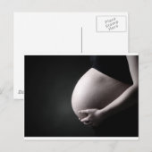 Profiel zwangere buik aankondigingskaart (Voorkant / Achterkant)