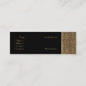 Profielkaart Business Animal Print Gold Black Mini Visitekaartje (Achterkant)