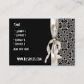 Profielkaart Business Art Nouveau Kant Bow Visitekaartje (Achterkant)