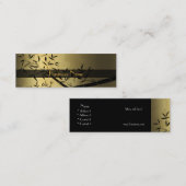 Profielkaart Business Asian Gold Black Mini Visitekaartje (Voorkant / Achterkant)