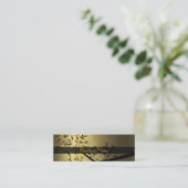 Profielkaart Business Asian Gold Black Mini Visitekaartje (Staand voorkant)