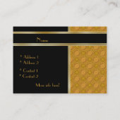 Profielkaart Business Black Gold Embossed 2 Visitekaartje (Achterkant)