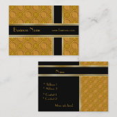 Profielkaart Business Black Gold Embossed 2 Visitekaartje (Voorkant / Achterkant)