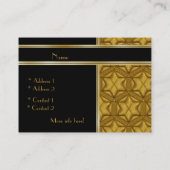 Profielkaart Business Black Gold Embossed Visitekaartje (Achterkant)