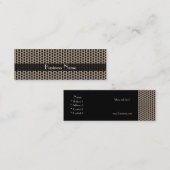 Profielkaart Business Brown Black Metal Stippen Mini Visitekaartje (Voorkant / Achterkant)