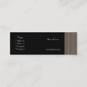 Profielkaart Business Brown Black Metal Stippen Mini Visitekaartje (Achterkant)