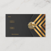 Profielkaart Business Gold Jewel Black Velvet Stri Visitekaartje (Achterkant)