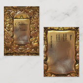 Profielkaart Business Gold Metal Look 04 Visitekaartje (Voorkant / Achterkant)