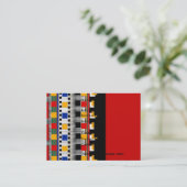 Profielkaart Business Mexican Pattern - Gepersonal Visitekaartje (Staand voorkant)