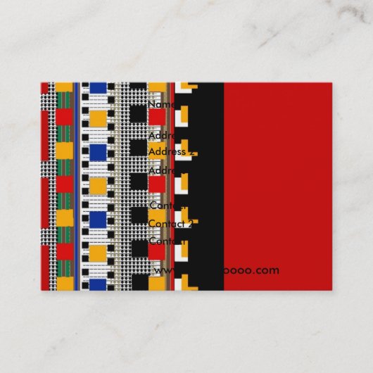 Profielkaart Business Mexican Pattern - Gepersonal Visitekaartje (Voorkant)