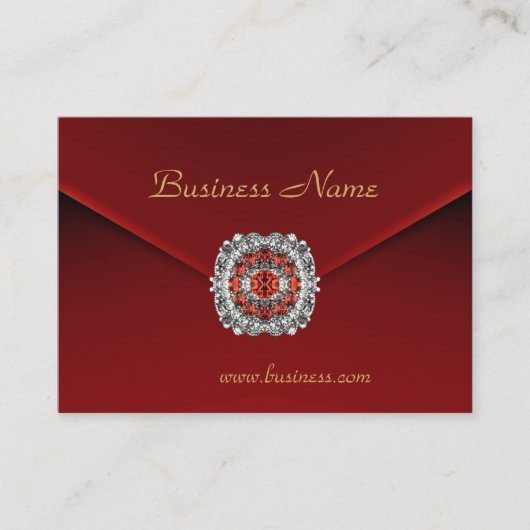 Profielkaart Business Red Velvet Look Afbeelding Visitekaartje (Voorkant)