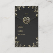 Profielkaart Business Sepia Black Velvet Visitekaartje (Achterkant)