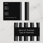 Profielkaart Business Stripe Grijs Wit Zwart Visitekaartje (Voorkant / Achterkant)