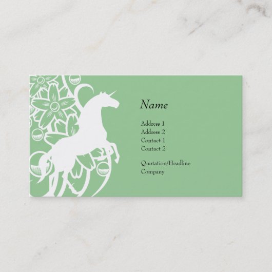 Profielkaart - Decoratieve Unicorn Visitekaartje (Voorkant)