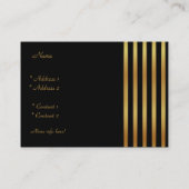 Profielkaart Gold Black Stripe 2 Visitekaartje (Achterkant)