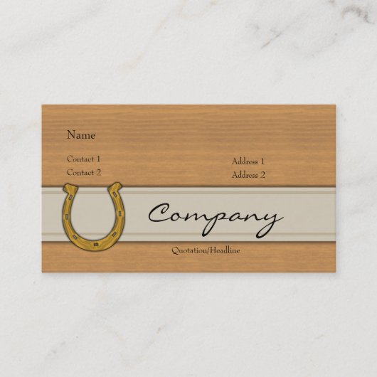 Profielkaart - Lucky Hoefijzer Visitekaartje (Voorkant)