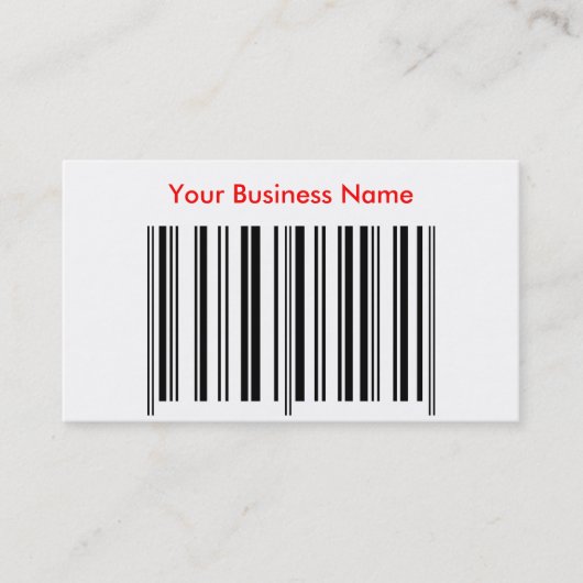 Profielkaart met streepjescode visitekaartje (Voorkant)