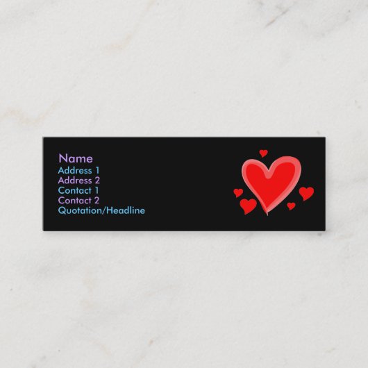 Profielkaart Mini Visitekaartje (Voorkant)