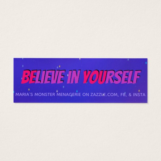 Profielkaart Mini Visitekaartjes (Achterkant)