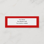 profielkaart of bladwijzer mini visitekaartje (Achterkant)